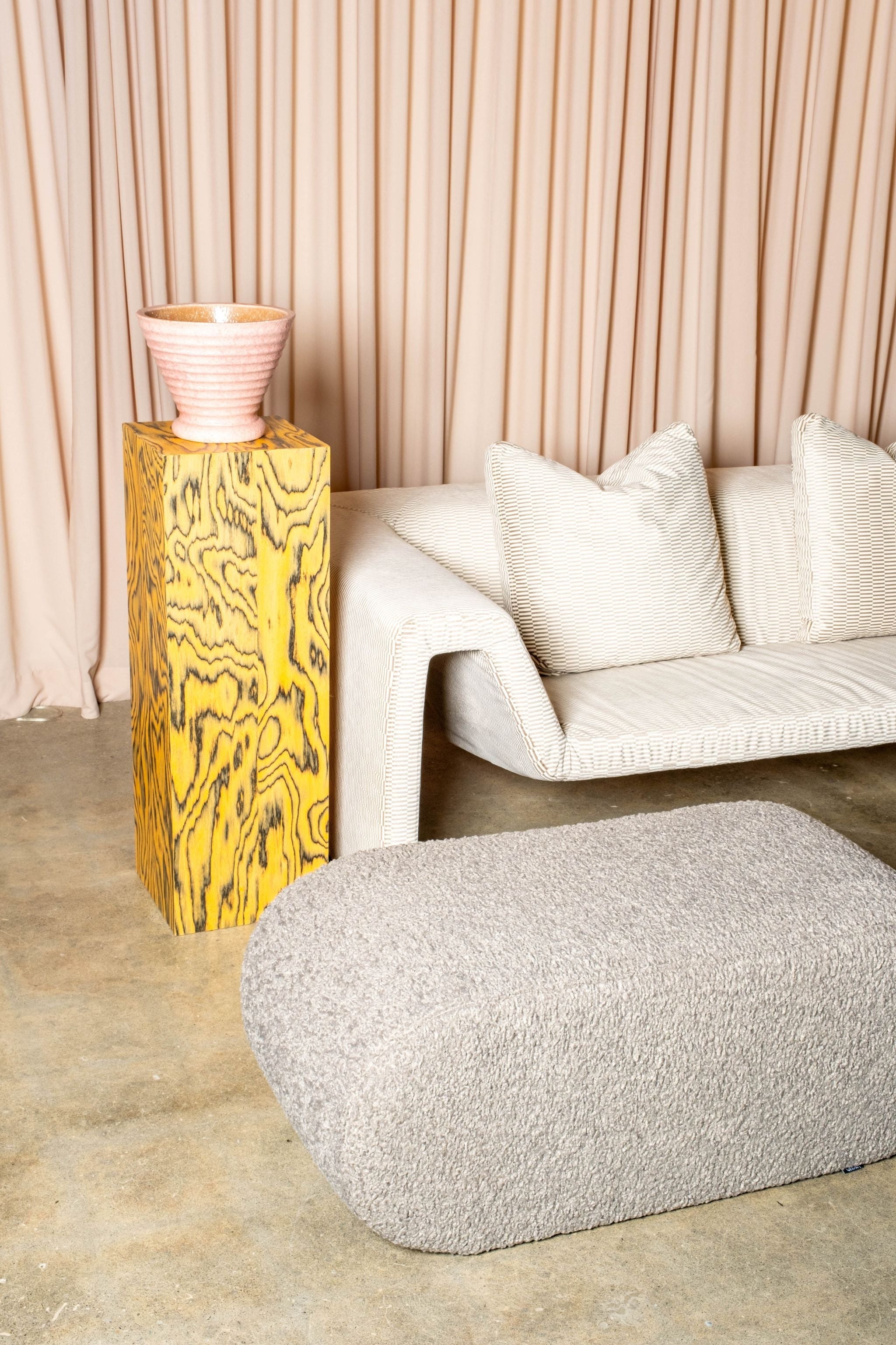 1970s Italian 3-Seater Sofa, Newly Upholstered