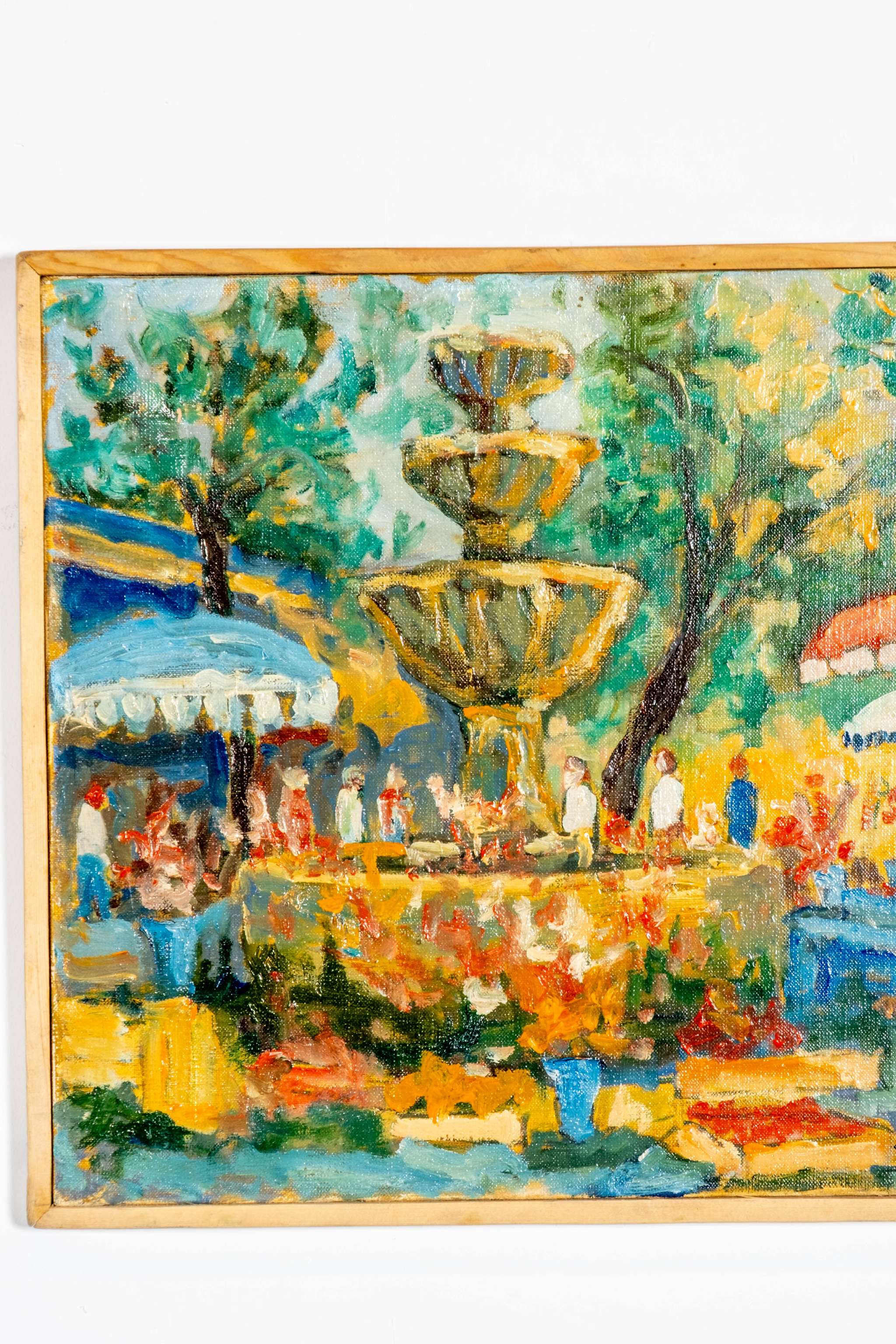 "Market in Provence", Framed Painted