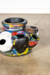 "Party Zone" Painted Terracotta Planter