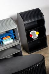 A'Dammer Roller Shutter Storage Cabinet, Black