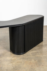 A'Dammer' Desk with Roller Shutter Cabinet, Black