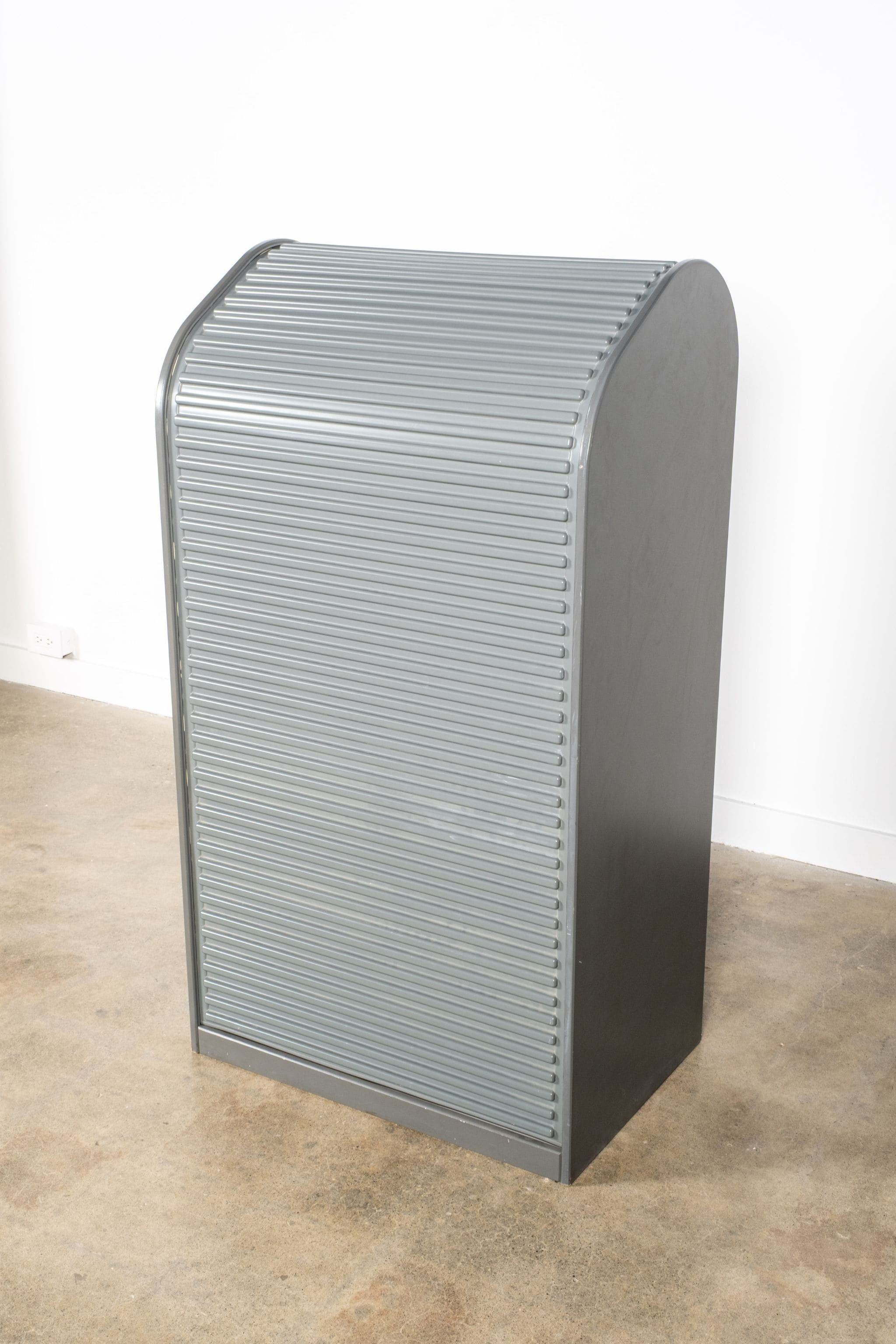 A'Dammer Roller Shutter Secretary Desk, Grey
