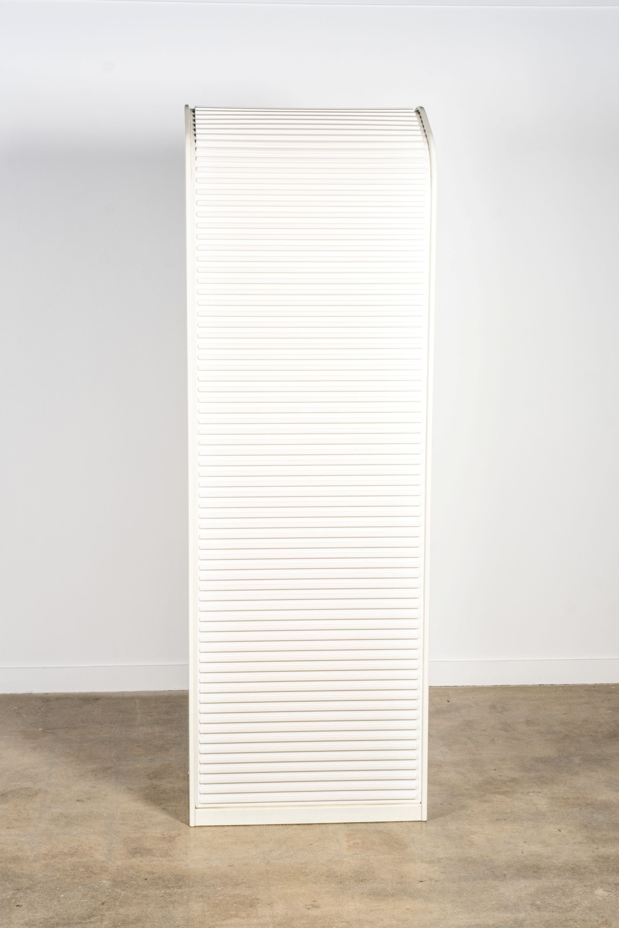 A'Dammer Tall Roller Shutter Bookcase, White