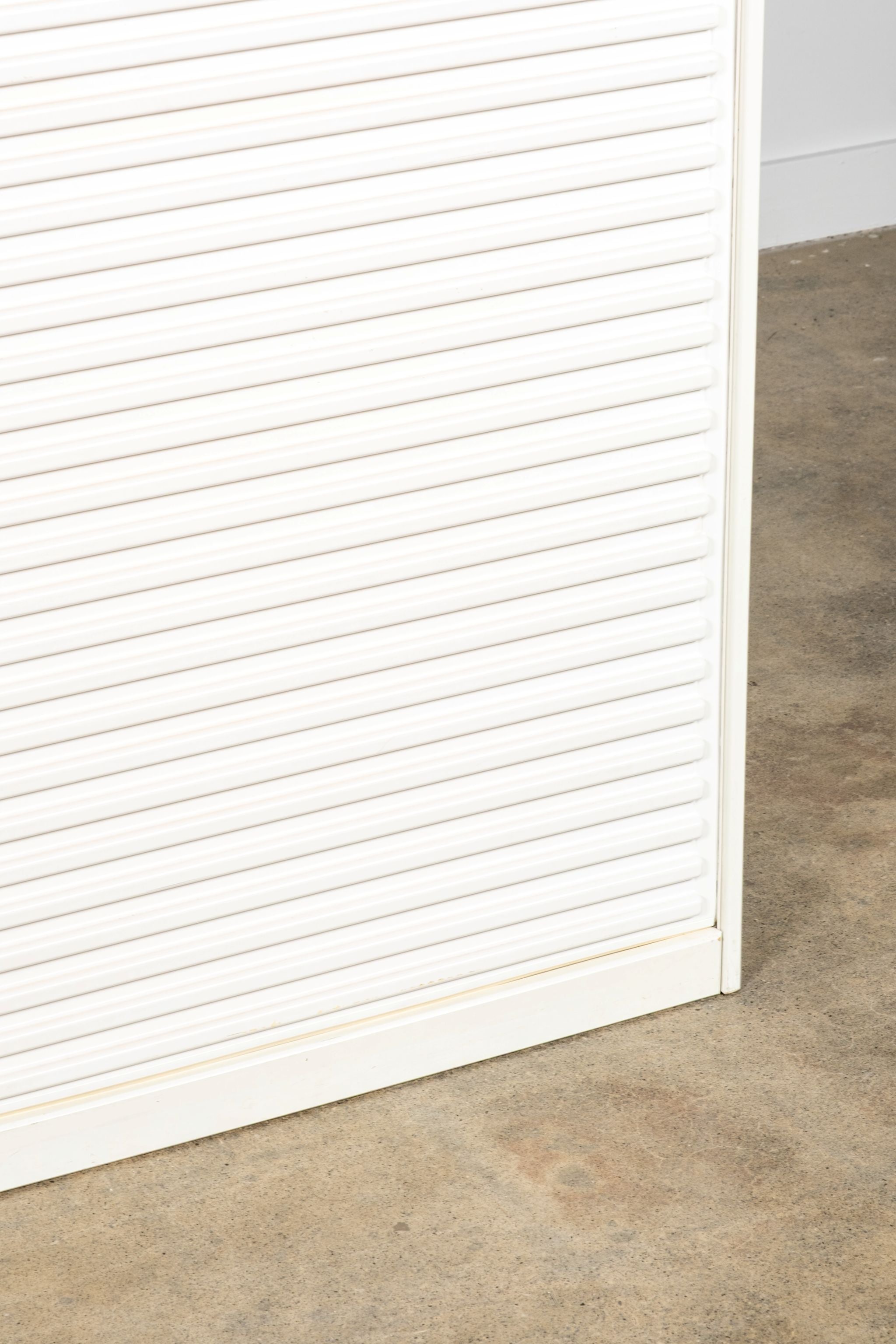 A'Dammer Tall Roller Shutter Bookcase, White