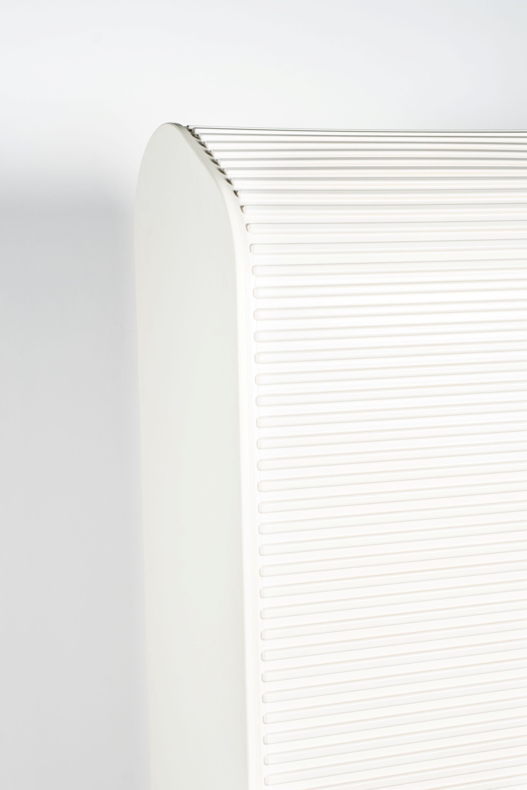 A'Dammer Tall Roller Shutter Bookcase, White