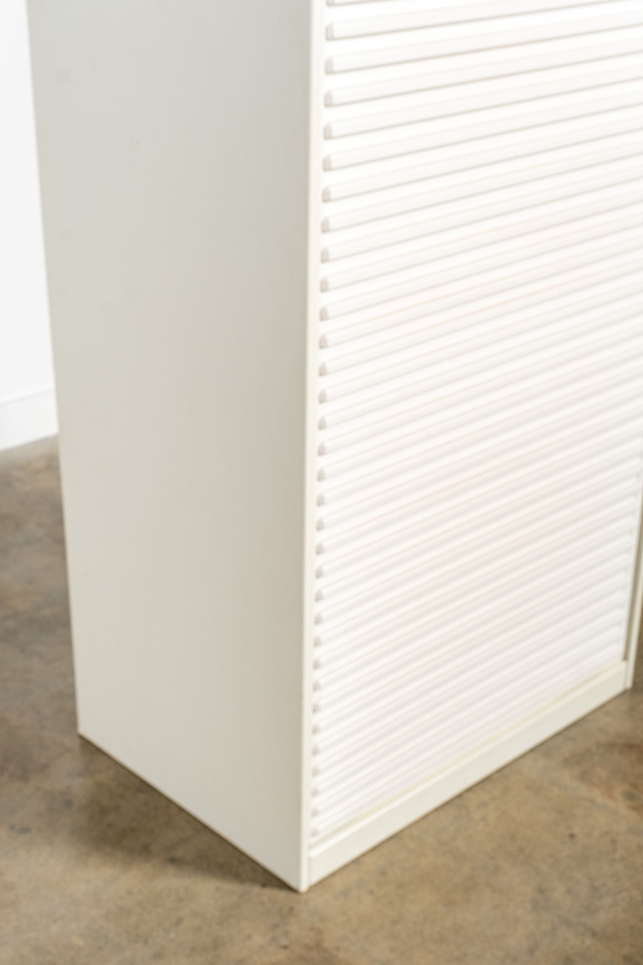 A'Dammer Tall Roller Shutter Bookcase, White