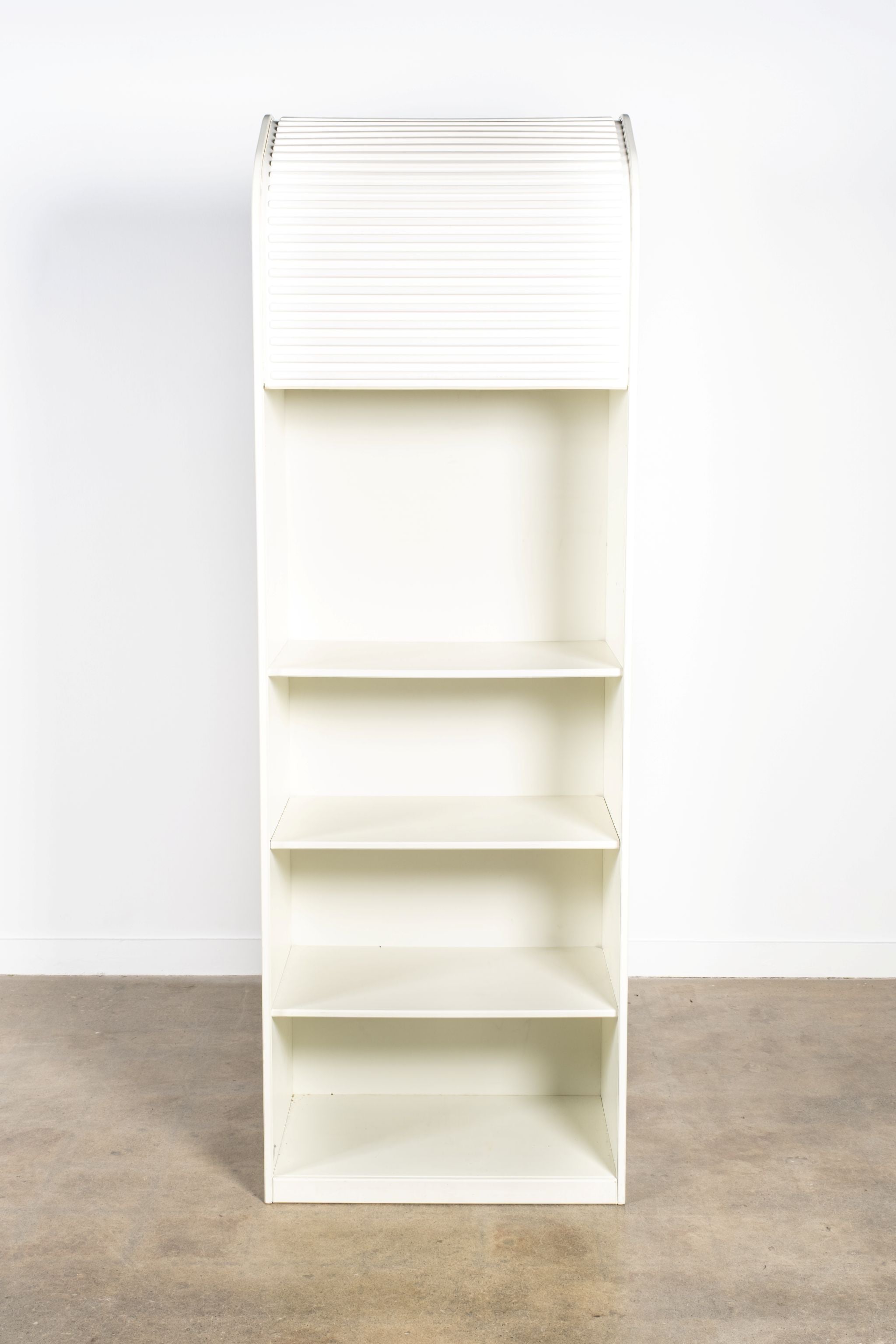 A'Dammer Tall Roller Shutter Bookcase, White