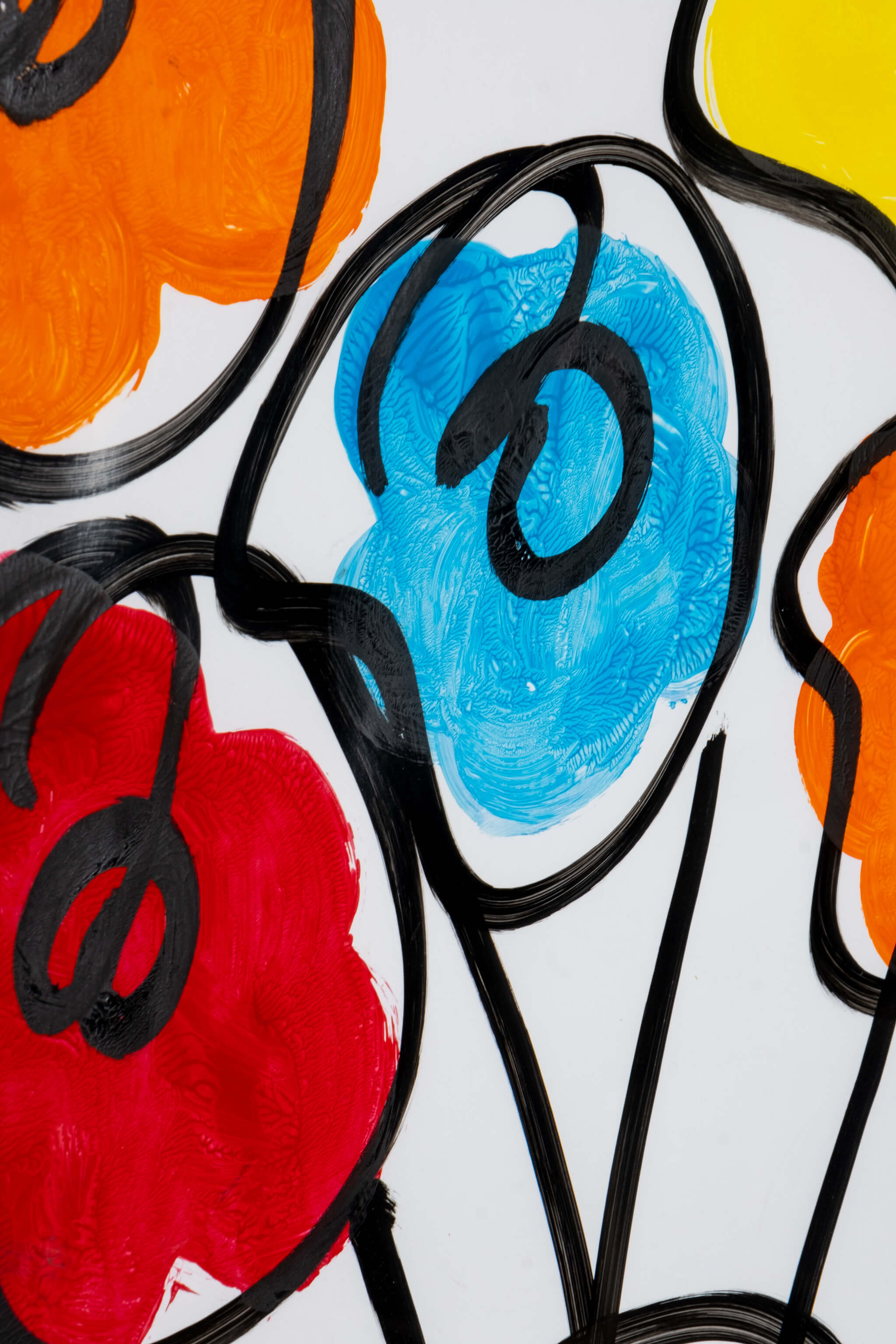 Abstract Bouquet Painting, Newly Framed