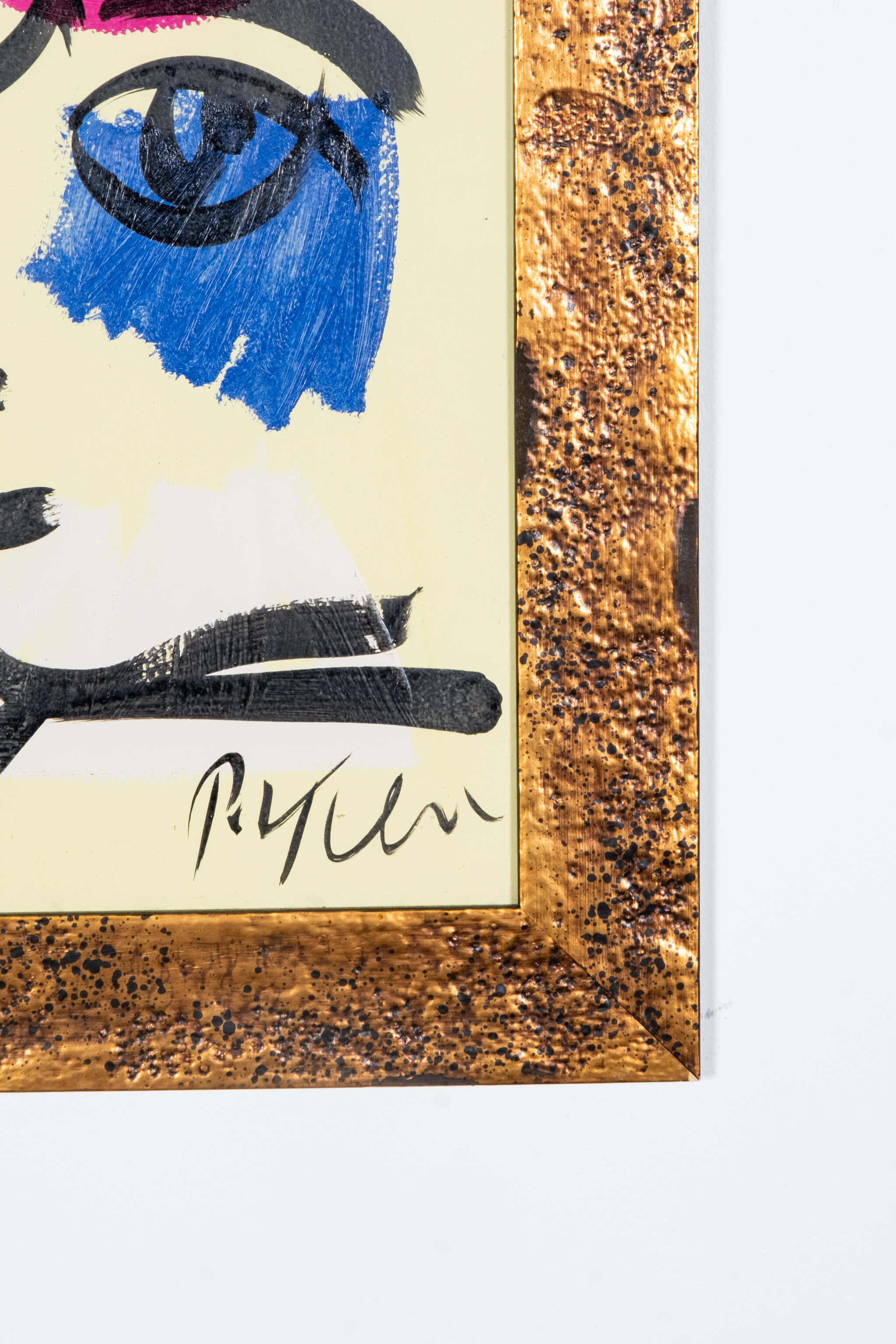 Abstract Portrait in Gold Frame