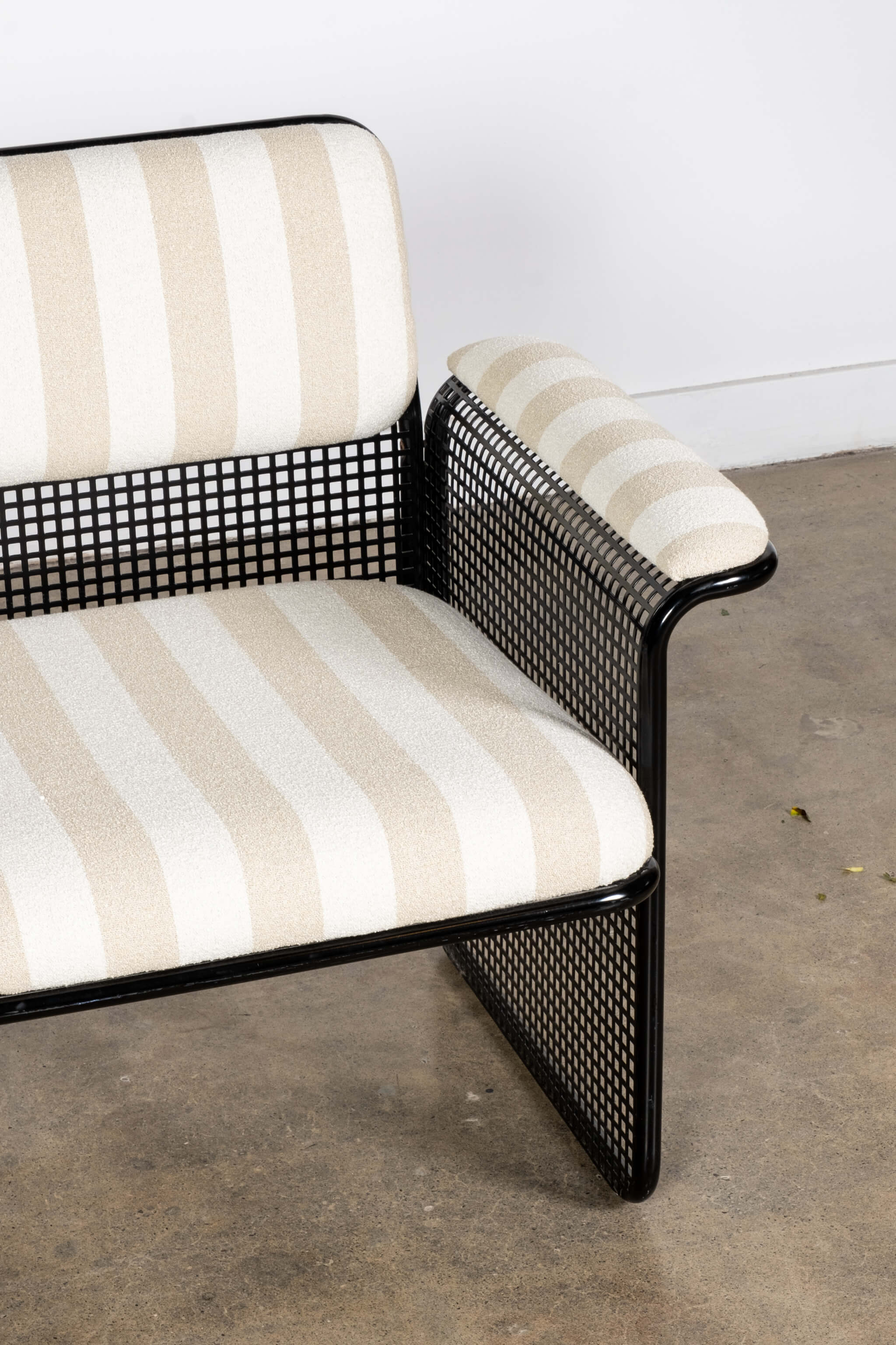 1970s Italian Solarium 3 Piece Set, Newly Upholstered