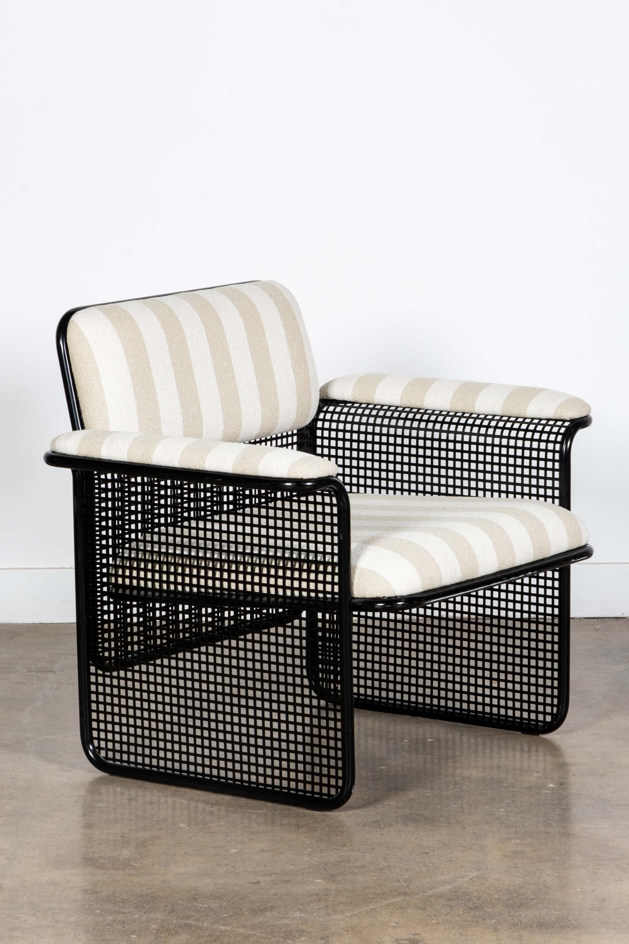 1970s Italian Solarium 3 Piece Set, Newly Upholstered