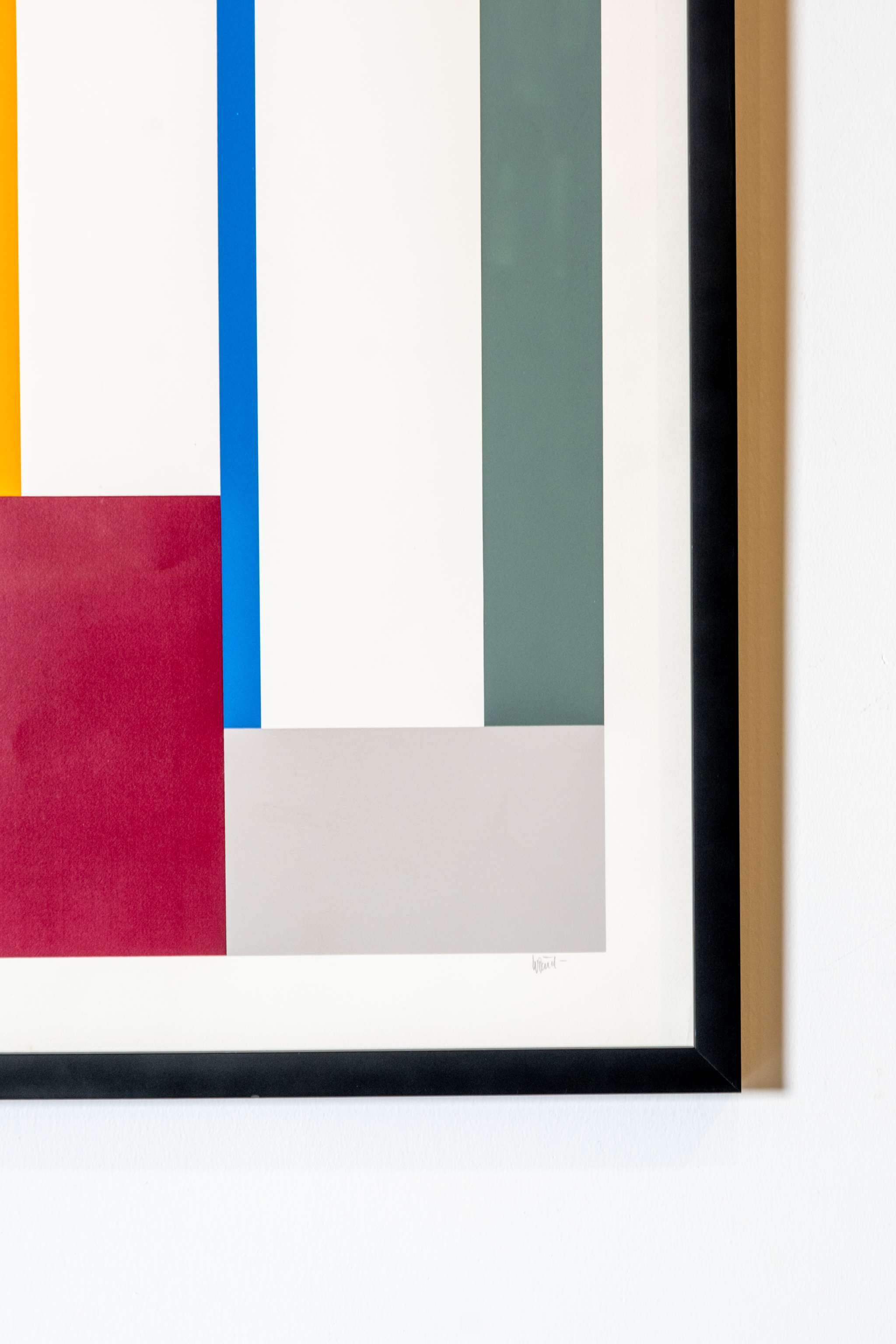 "With Three White Panels" Framed Print