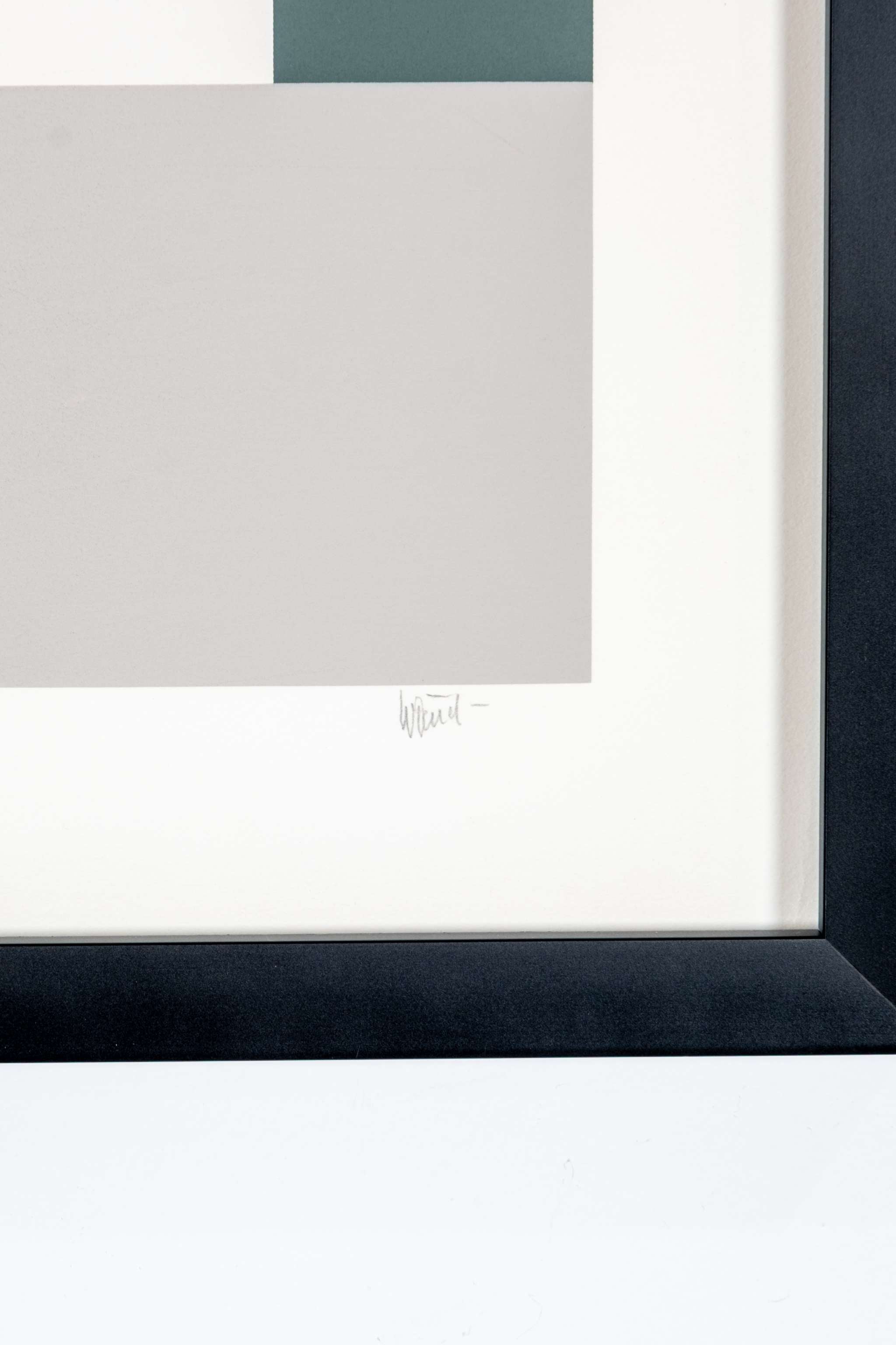 "With Three White Panels" Framed Print