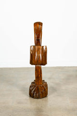 Brutalist Wood Sculpture