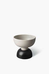 Alzata Centerpiece, Black and White Stripes