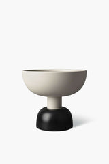Alzata Centerpiece, Black and White Stripes
