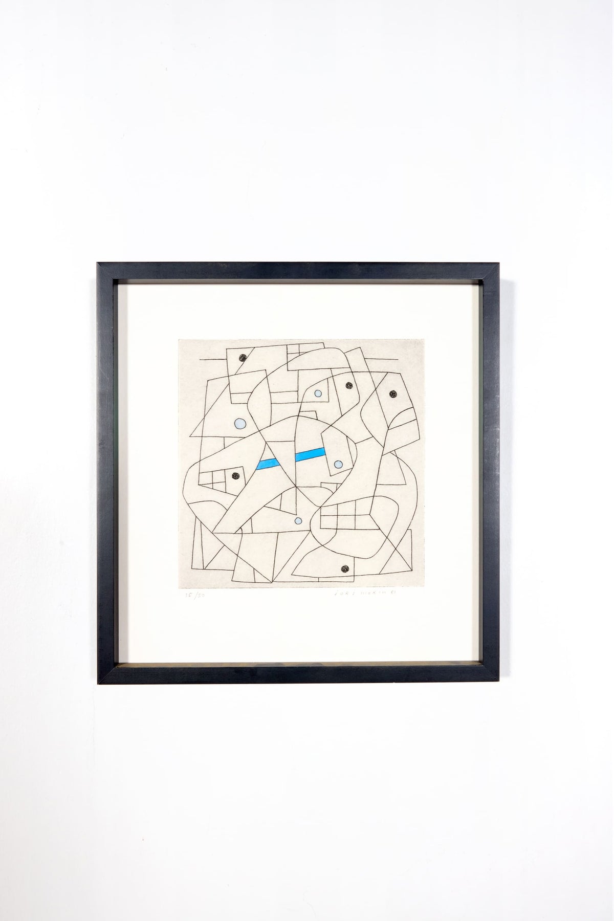 Abstract Hand-Coloured Etching 2