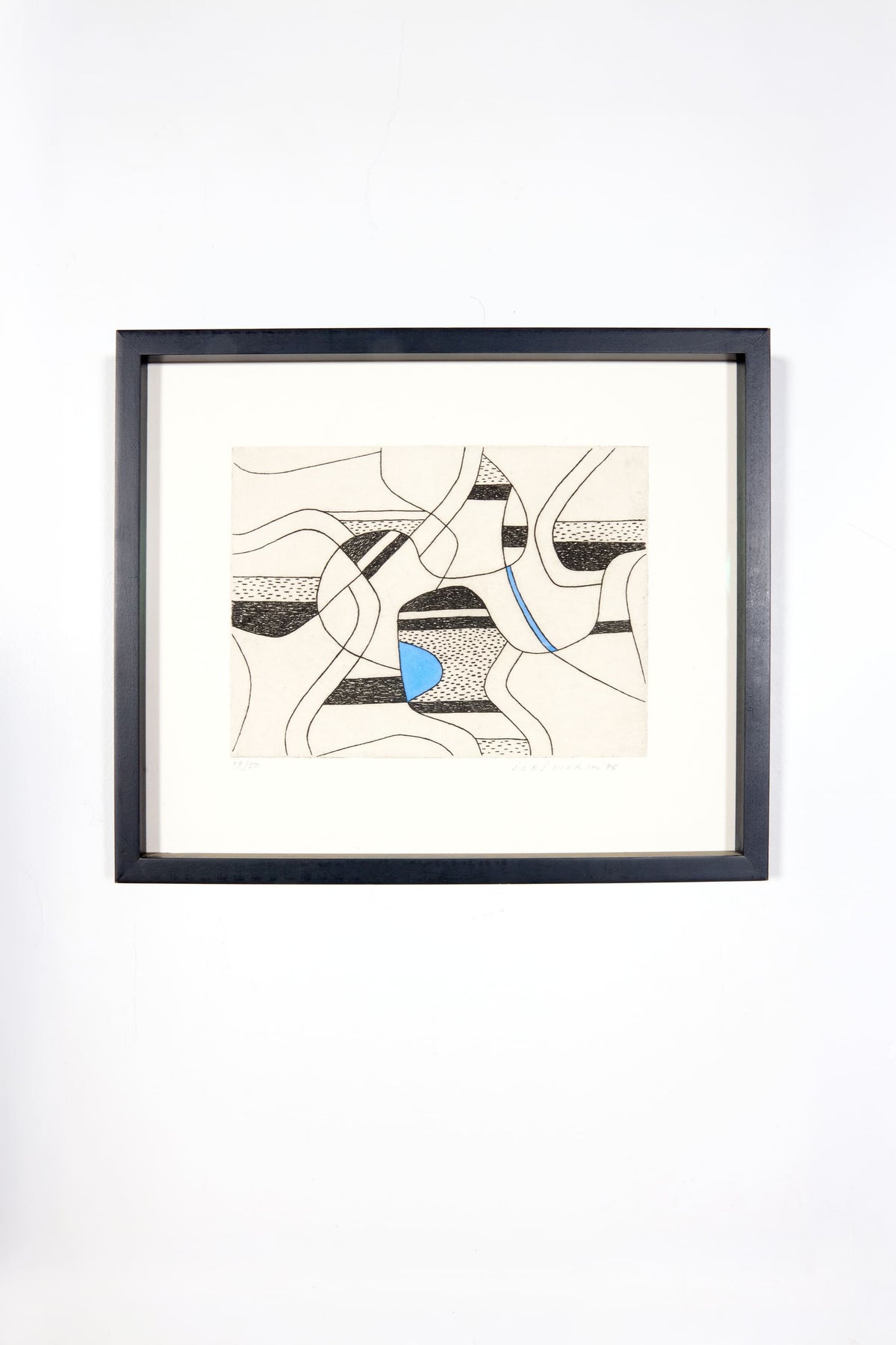 Abstract Hand-Coloured Etching