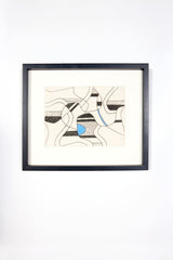 Abstract Hand-Coloured Etching