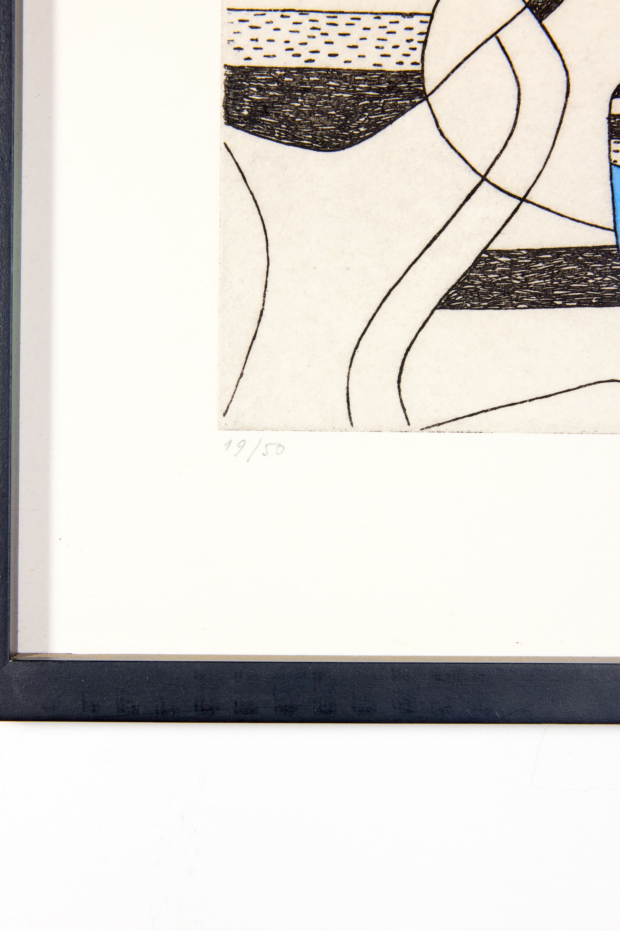 Abstract Hand-Coloured Etching