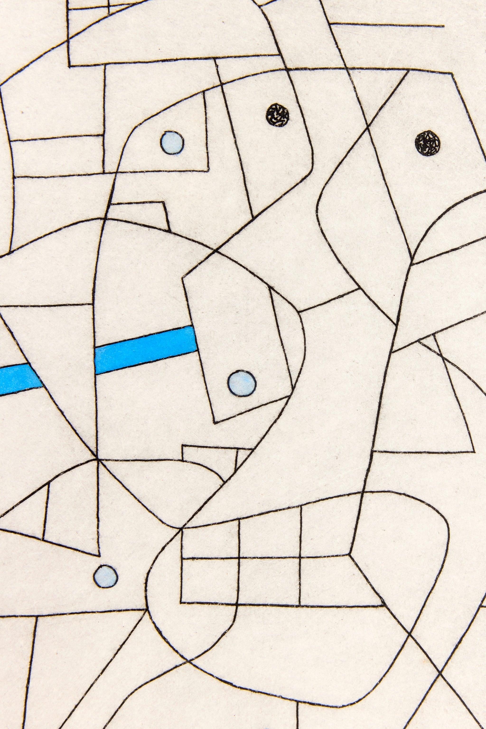 Abstract Hand-Coloured Etching 2