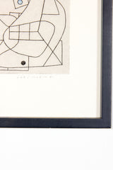 Abstract Hand-Coloured Etching 2
