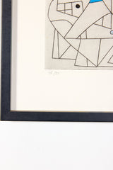 Abstract Hand-Coloured Etching 2