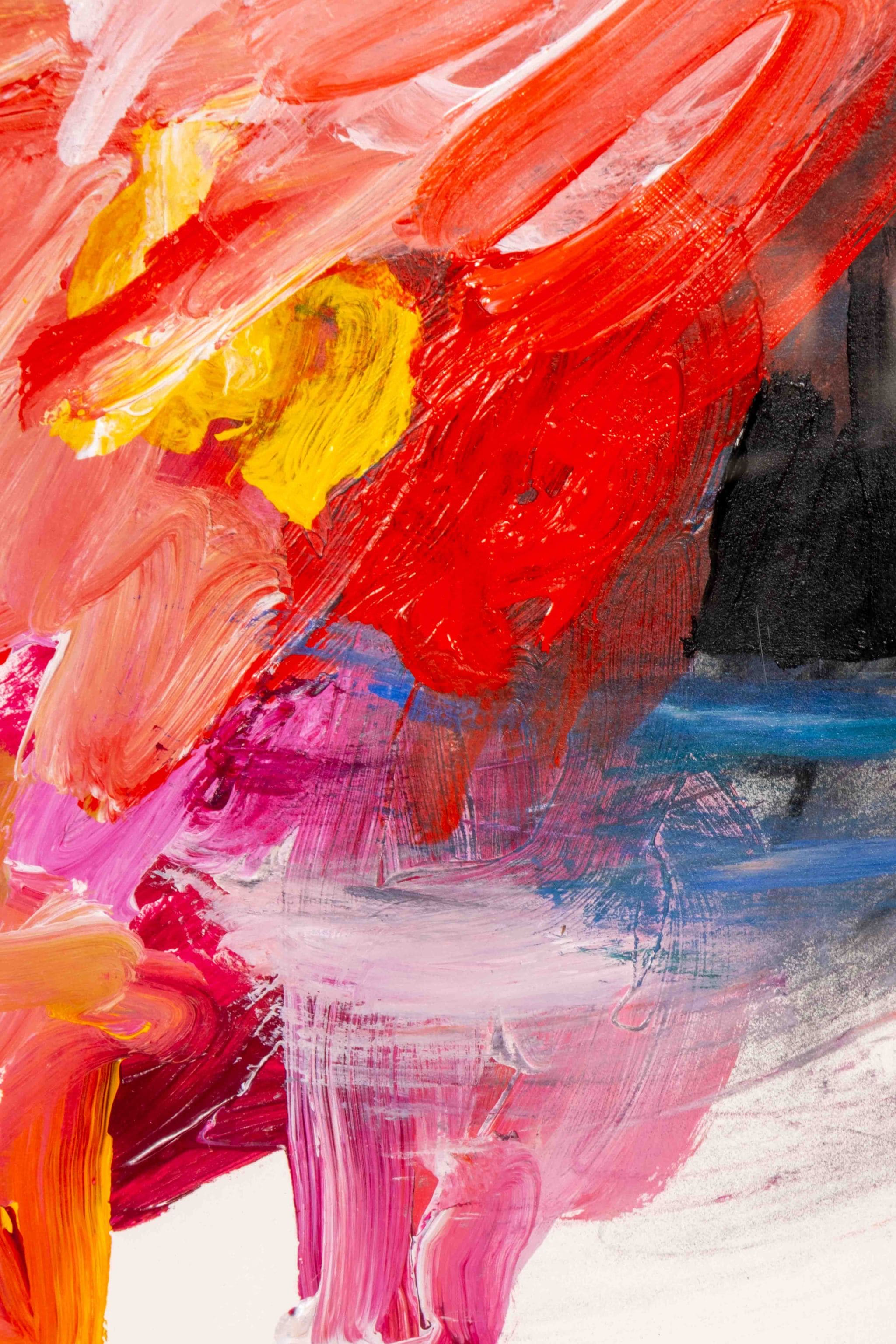 Abstract Painting in Silver Frame