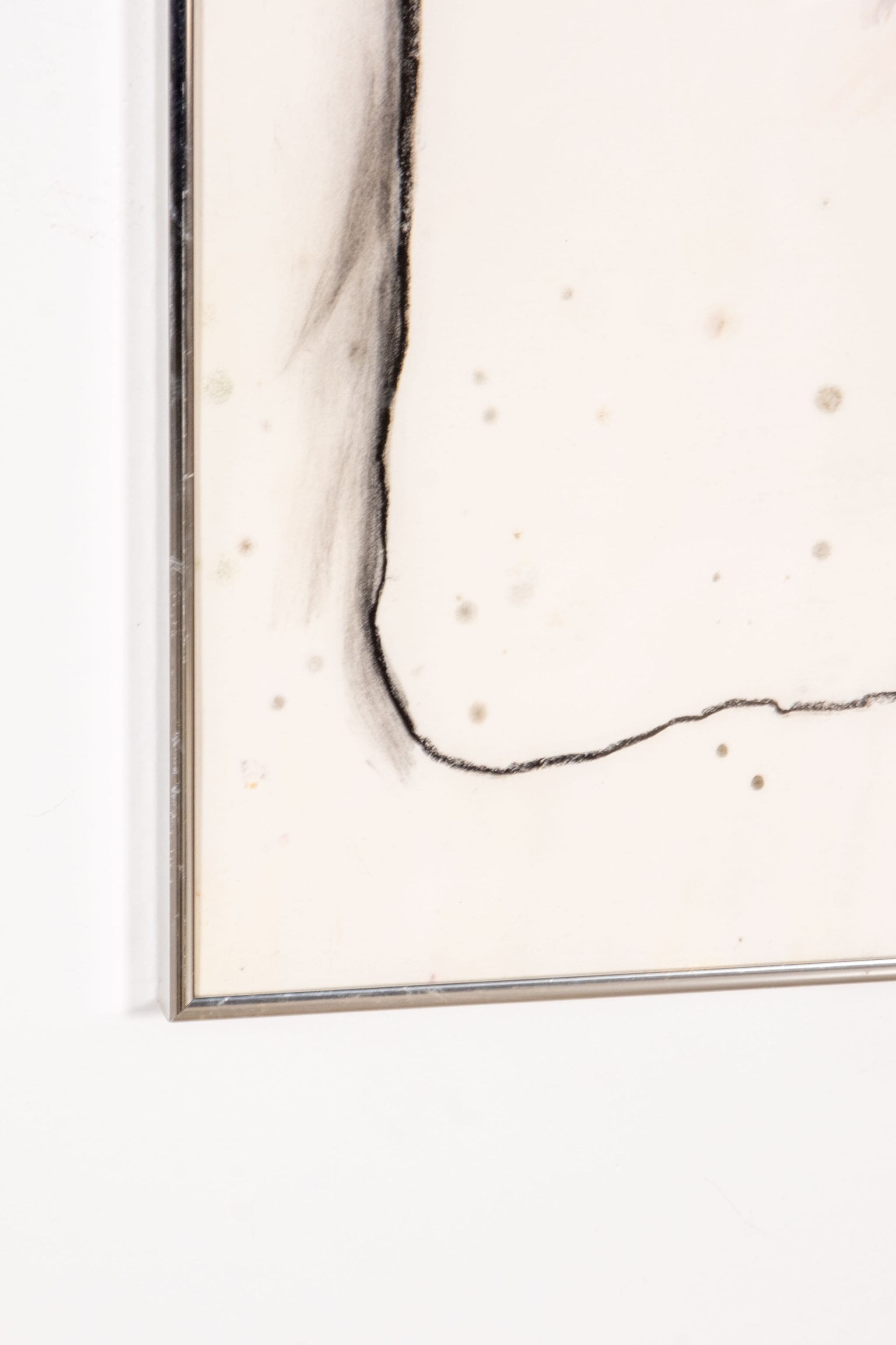 Abstract Painting in Silver Frame