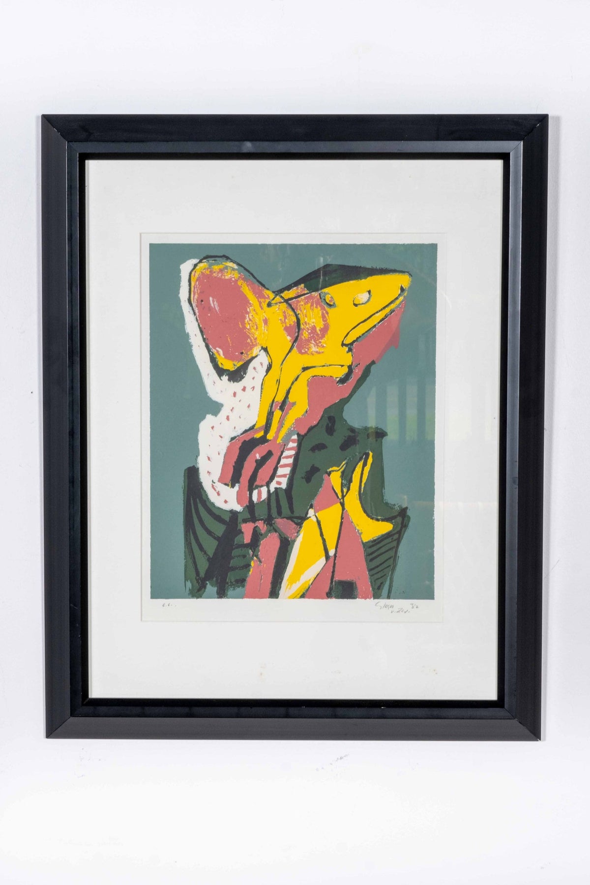 Abstract Silkscreen Print, Black Frame