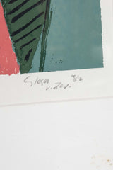Abstract Silkscreen Print, Black Frame