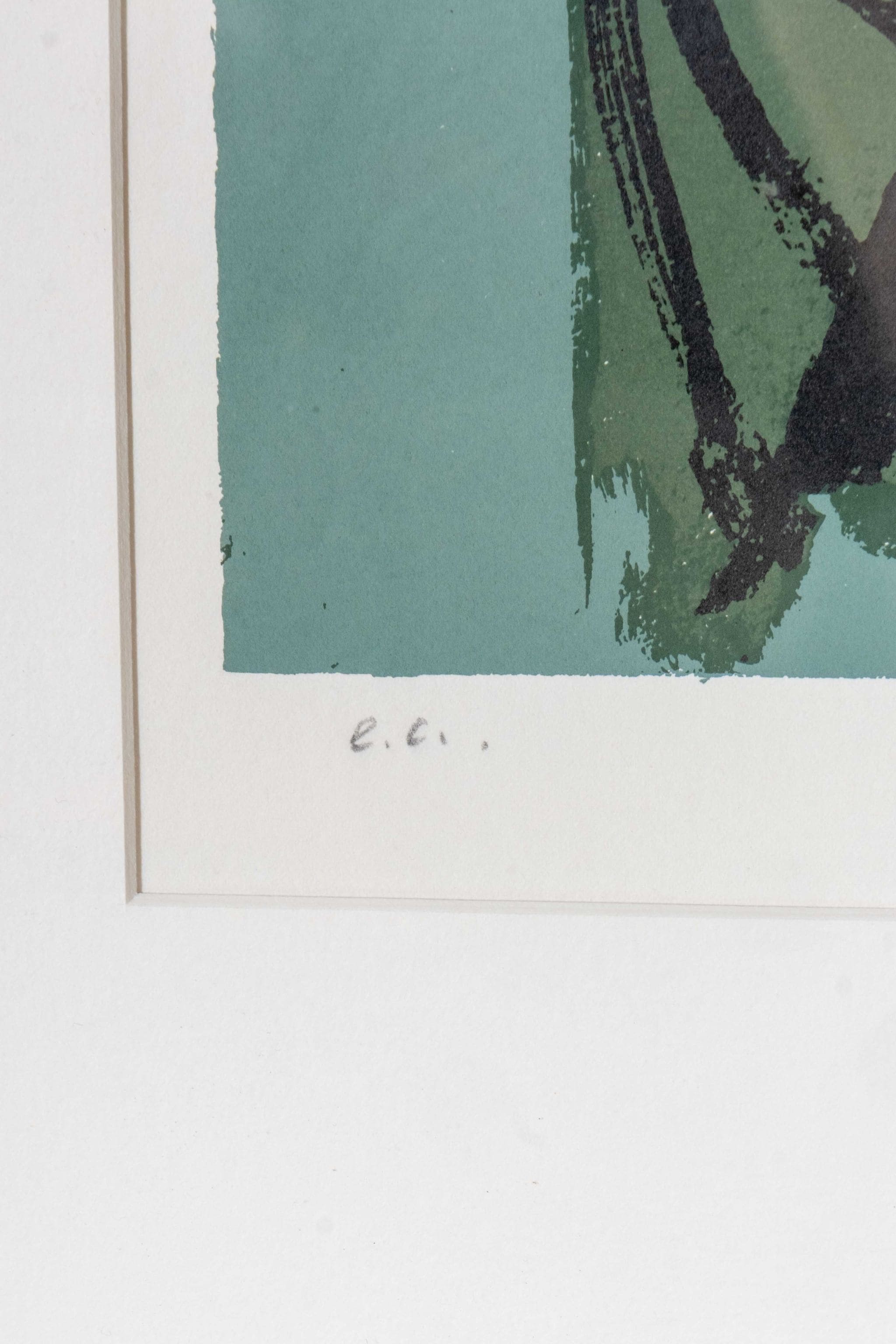 Abstract Silkscreen Print, Black Frame