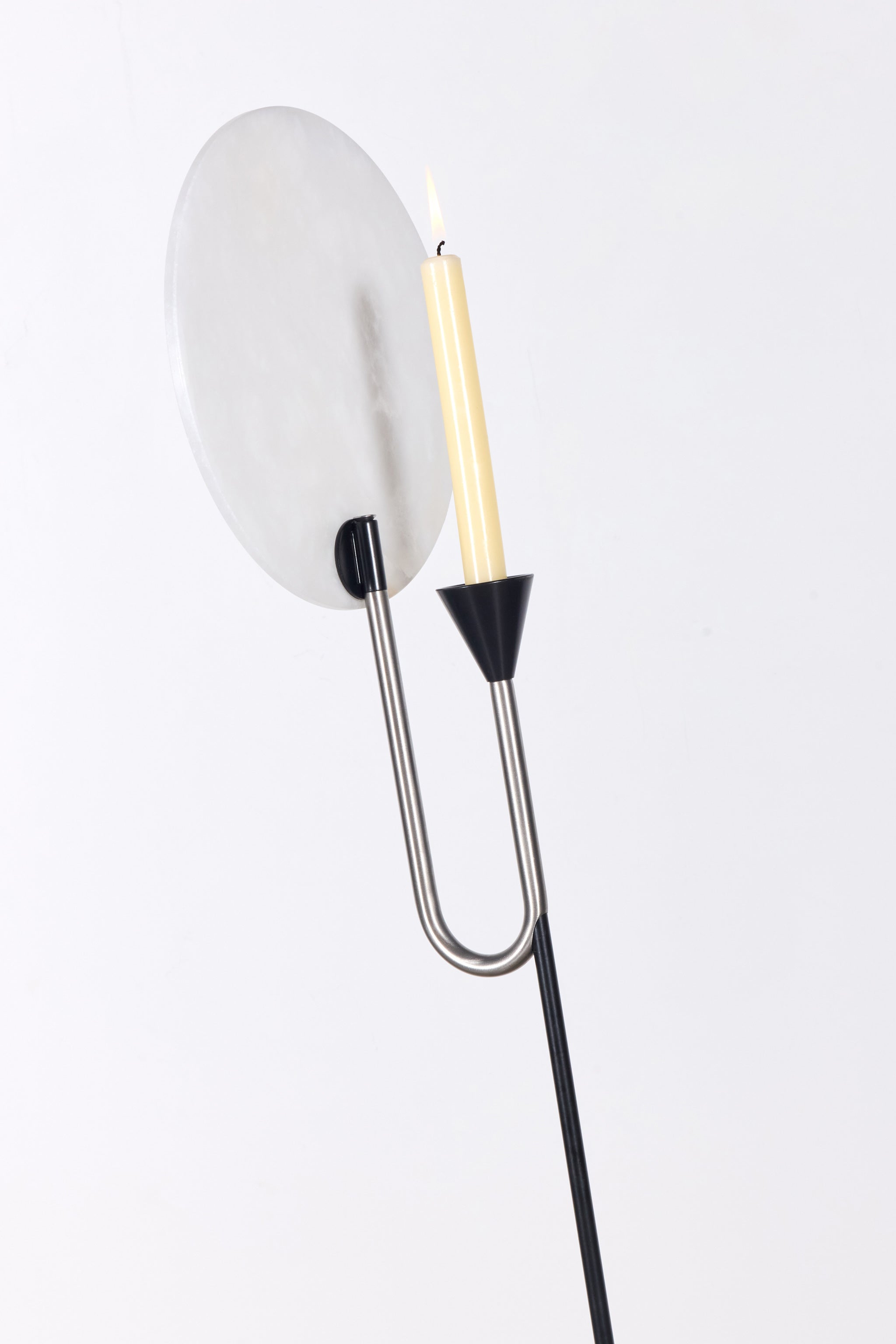 Baton Candleholder with Diffuser in Alabaster