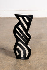 Black + White Painted Vase