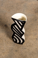 Black + White Painted Vase