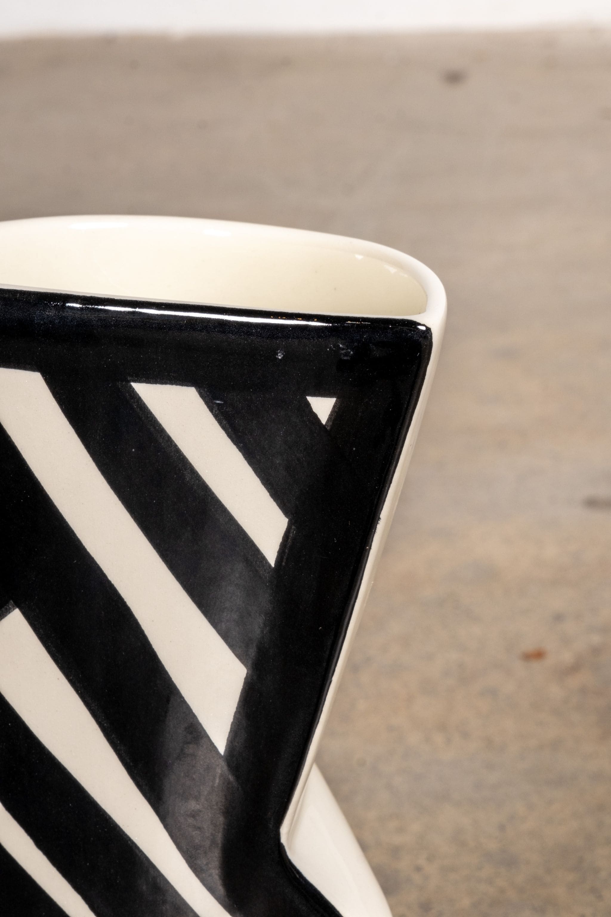 Black + White Painted Vase