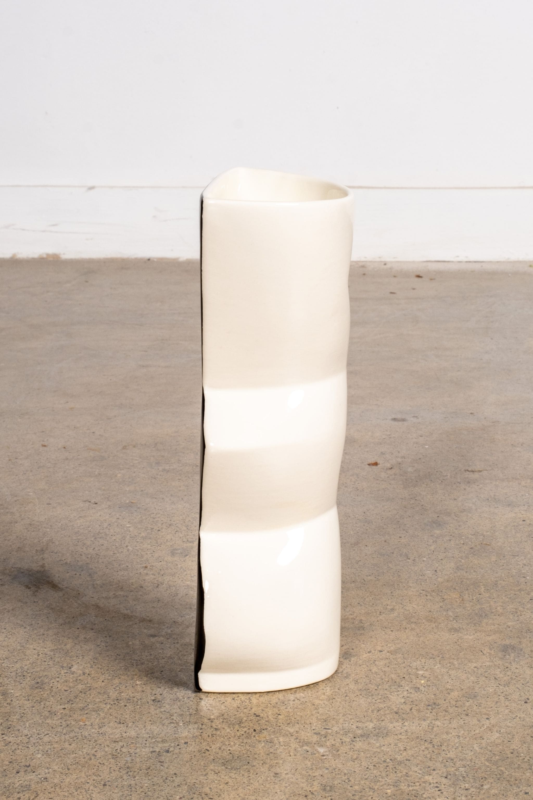 Black + White Painted Vase