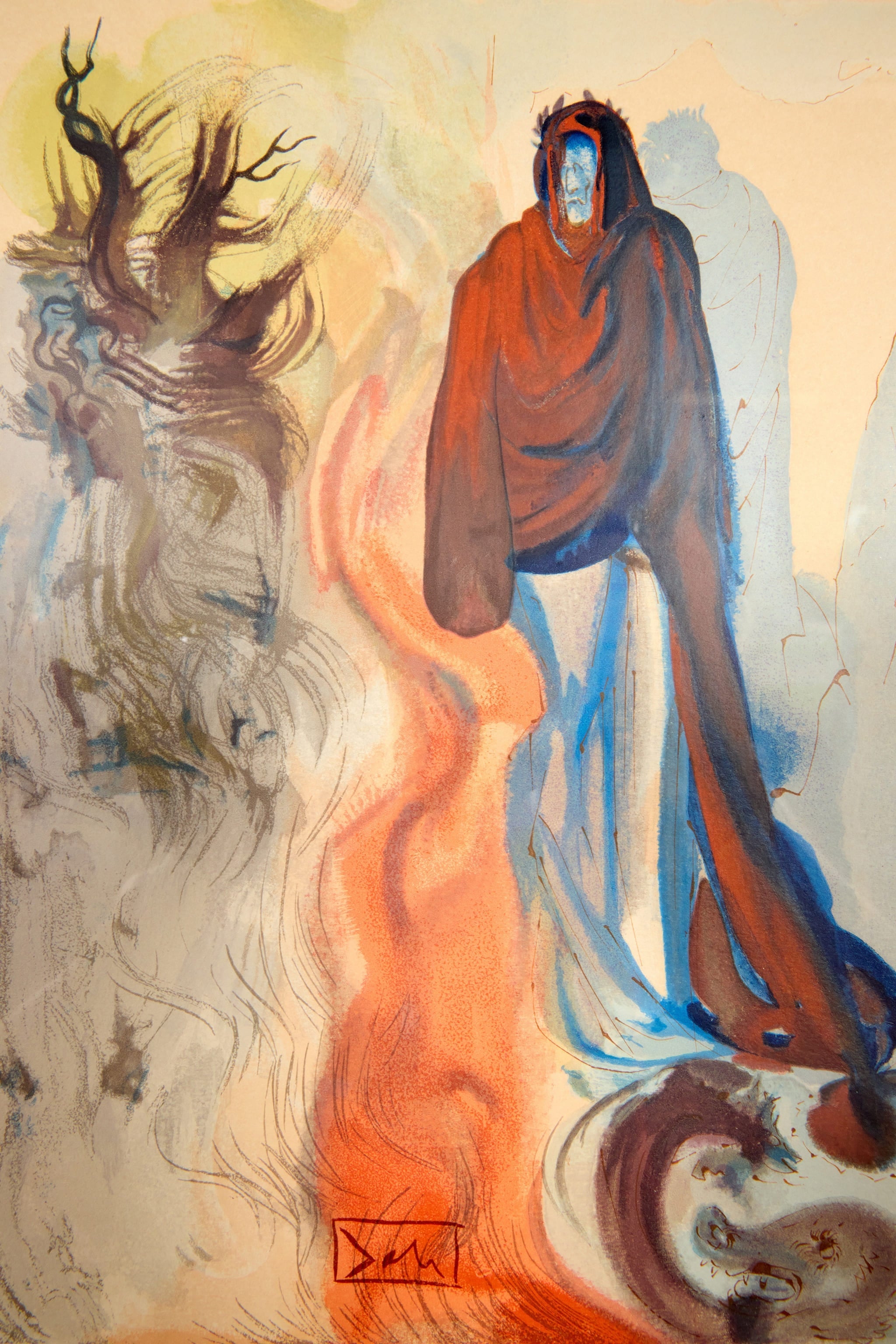 Block Print from "The Divine Comedy" (1960), 4