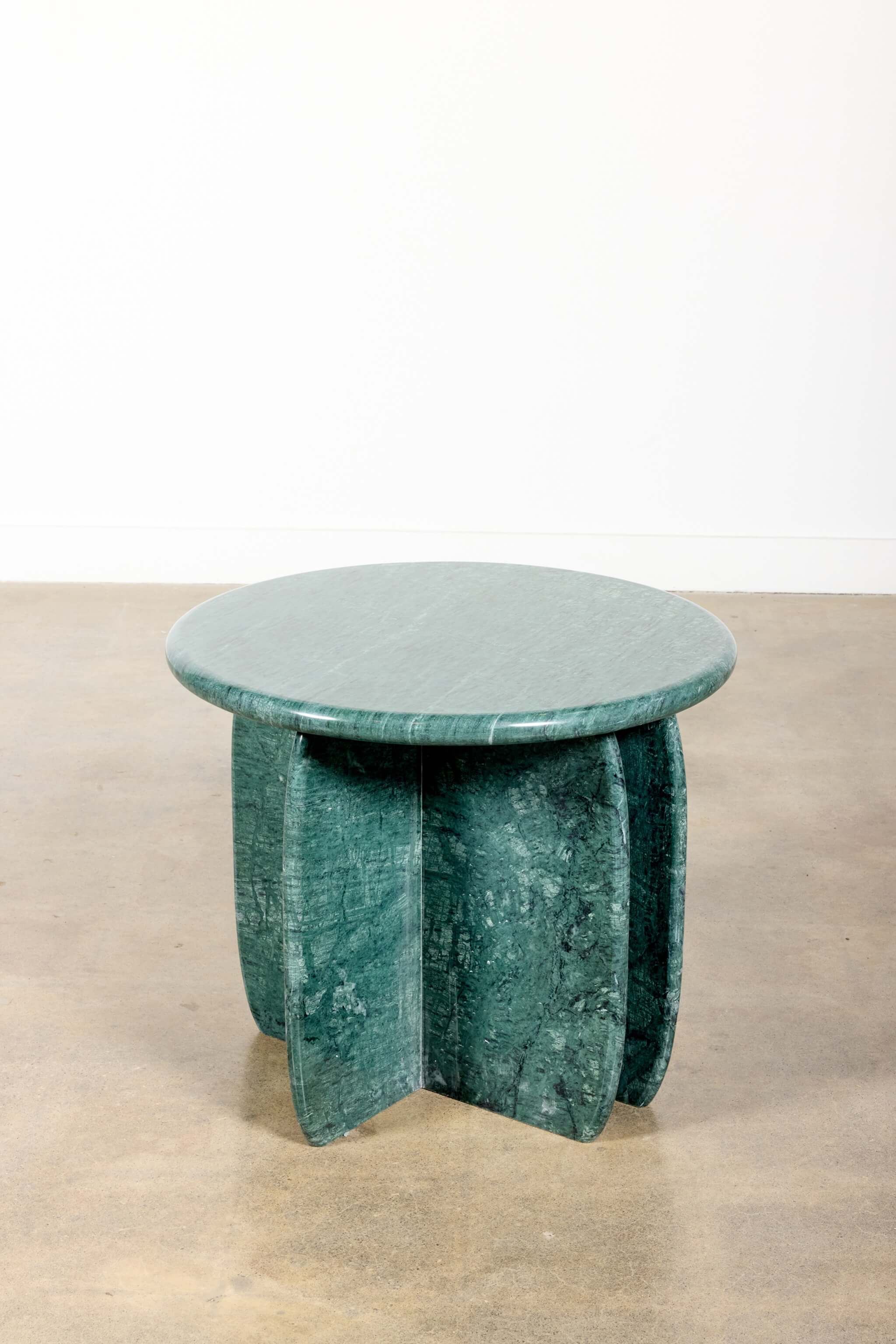 Cactus Side Table, Green Marble