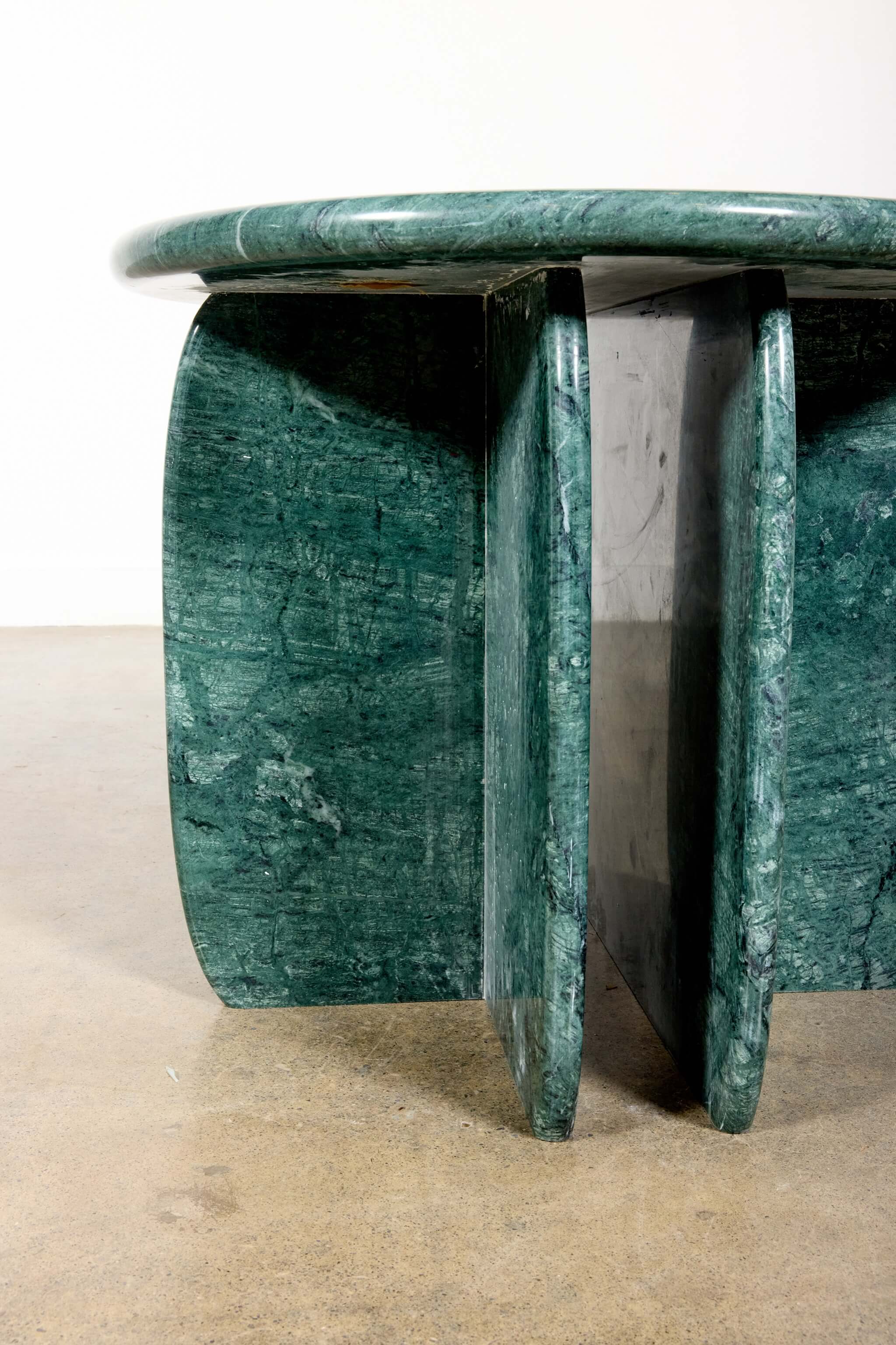 Cactus Side Table, Green Marble