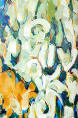 "Fusion" Brown and Blue Abstract, 1960