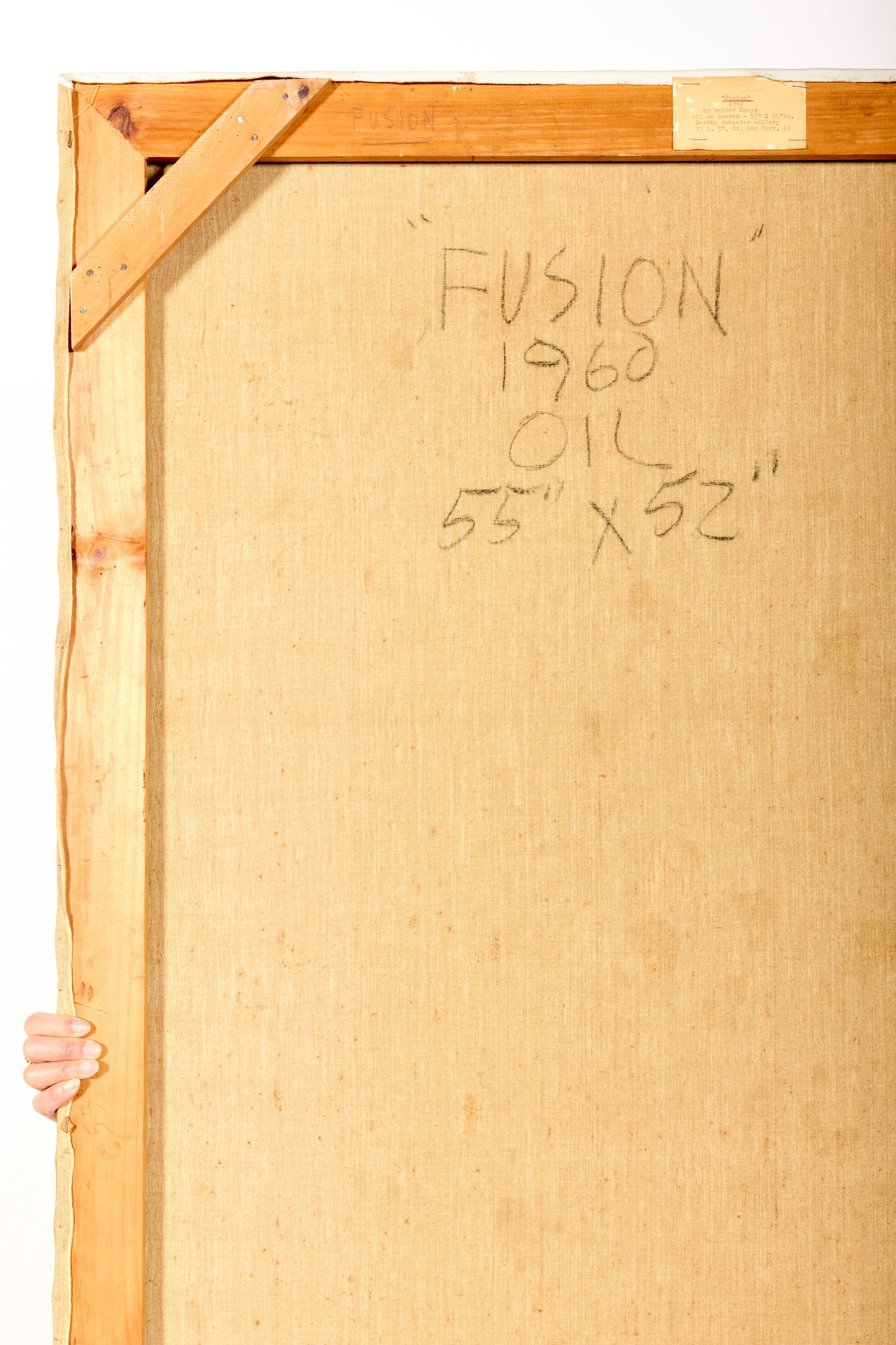"Fusion" Brown and Blue Abstract, 1960