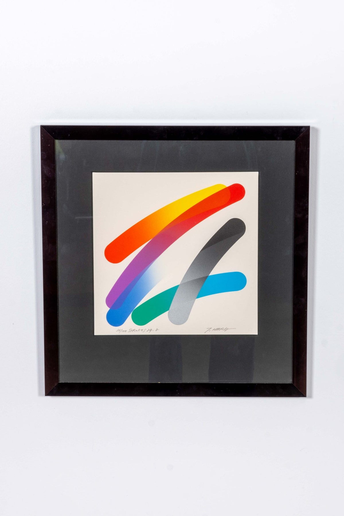 Strokes', Signed Print in Black Frame