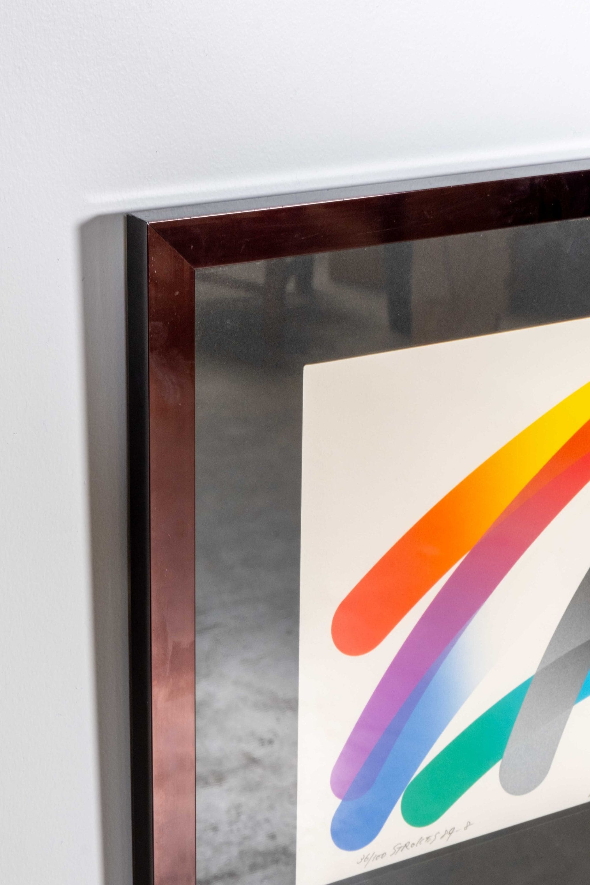 Strokes', Signed Print in Black Frame