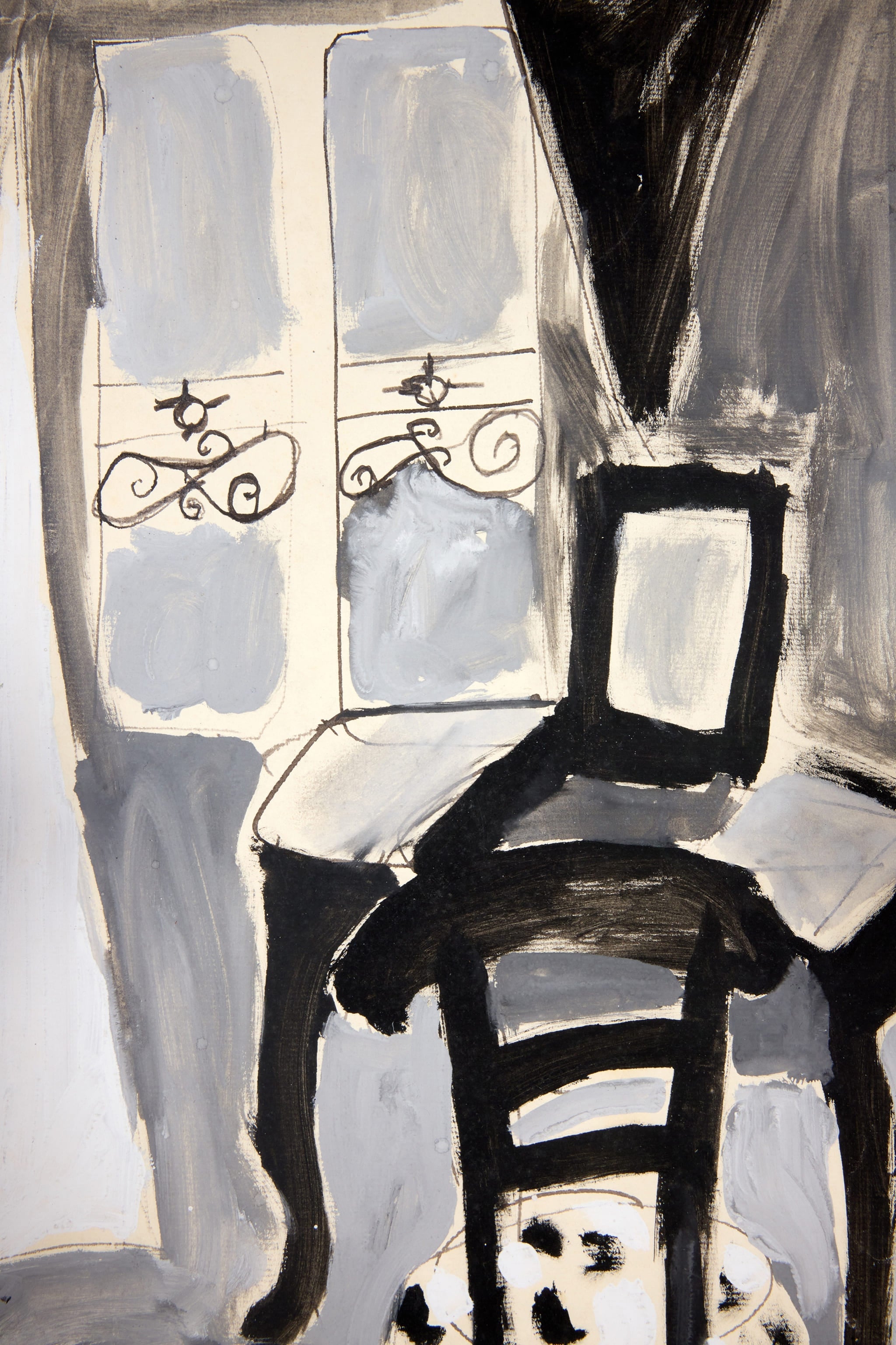 "Interior of Room" Framed Room Still Life