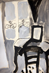 "Interior of Room" Framed Room Still Life
