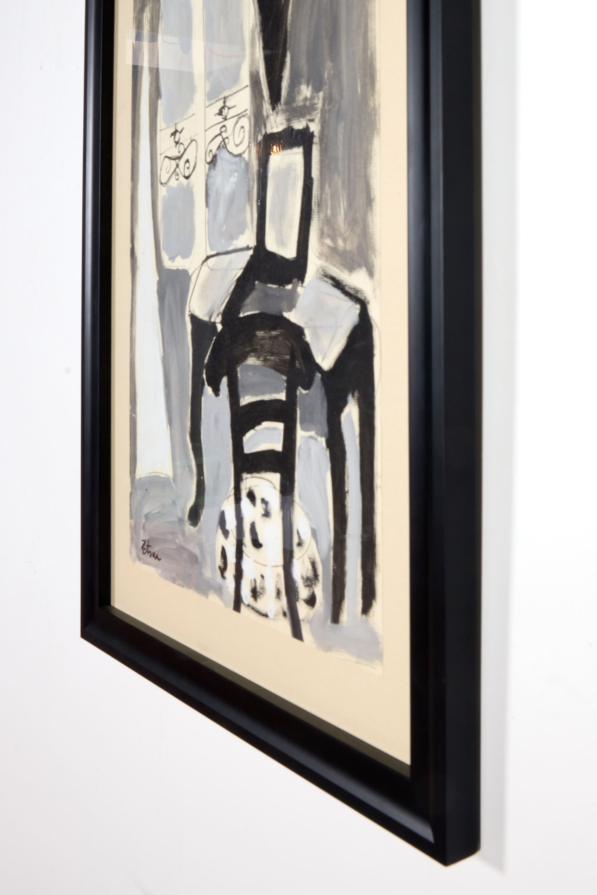 "Interior of Room" Framed Room Still Life