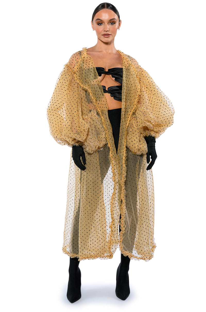 MORE IS MORE OVERSIZED SWISS DOT TRENCH