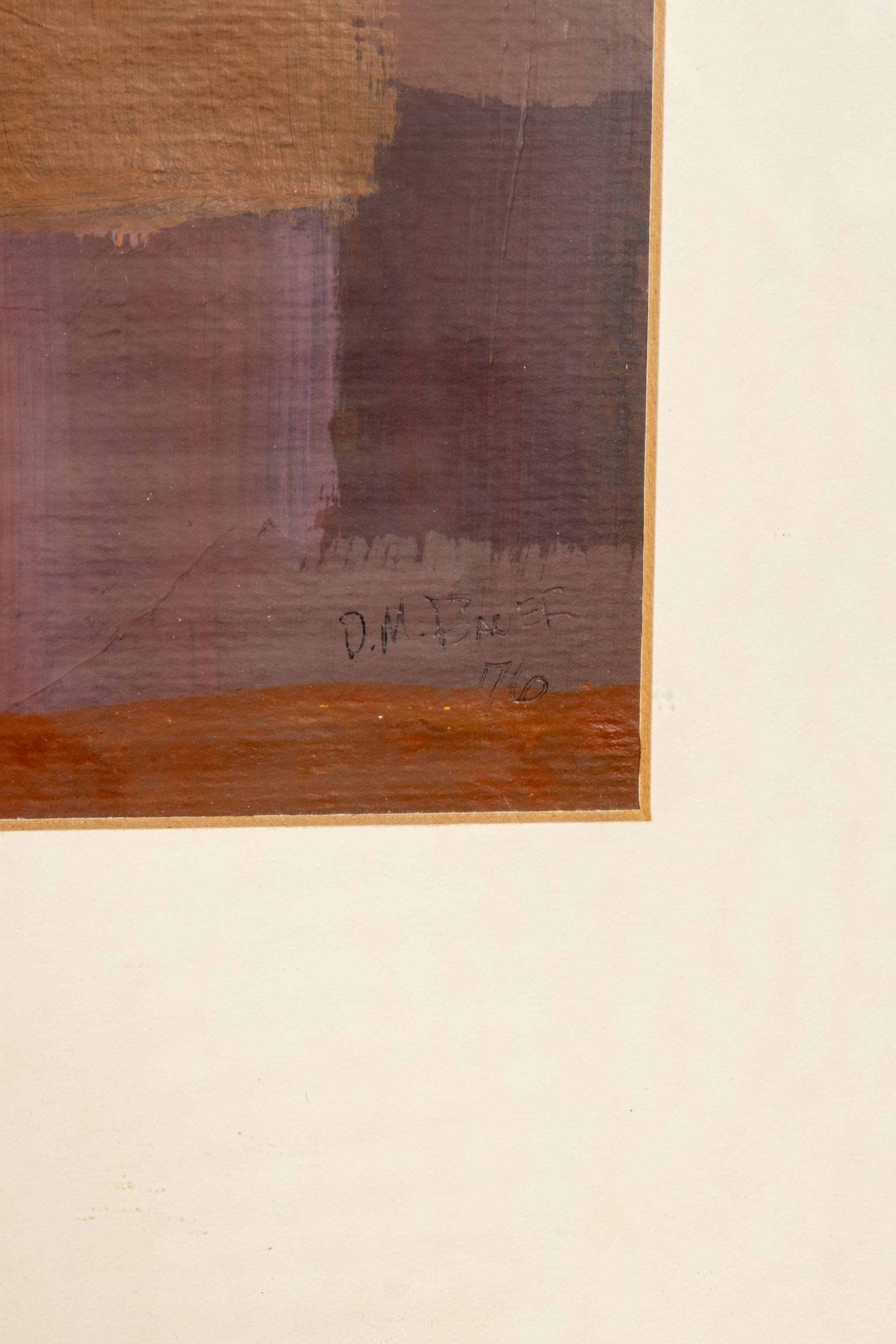 "Reds", Abstract Painting in Silver Frame