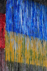 "Gray, Blue, Yellow and Red", Textured Colourblock Painting
